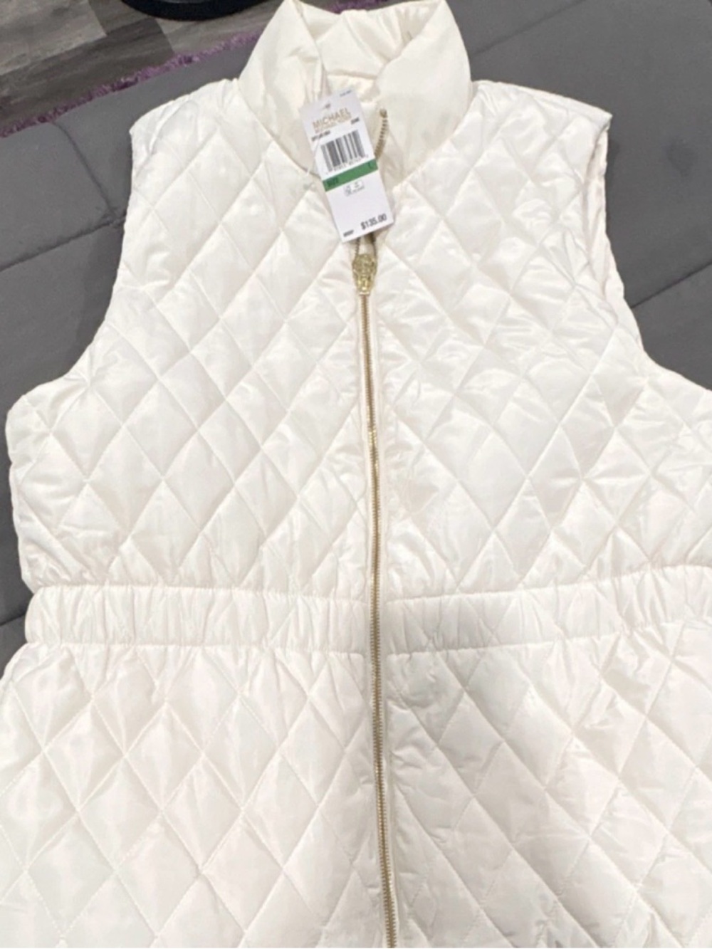 Michael Kors Cream and Gold Lined Jacket